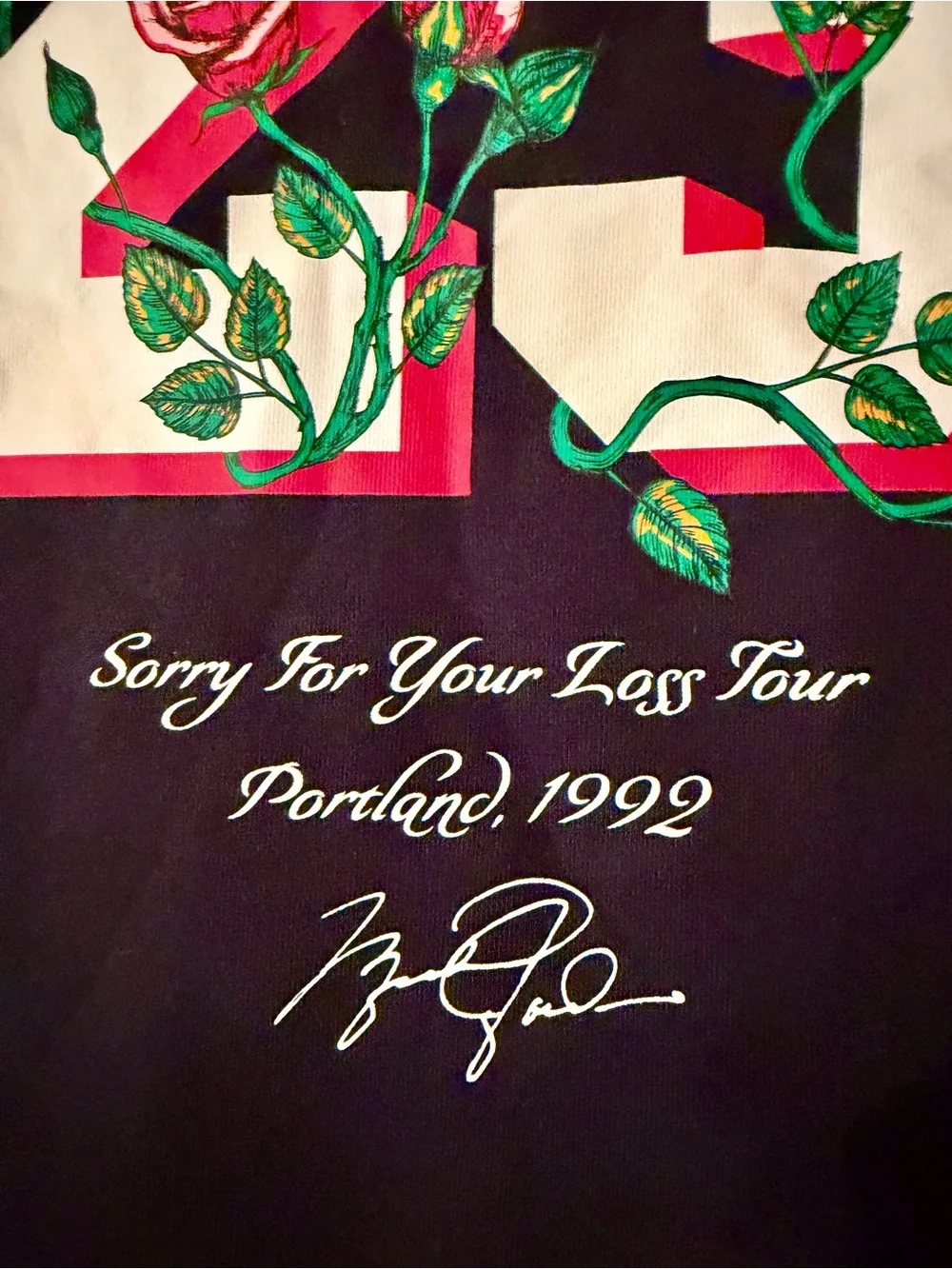 Michael Jordan Sorry For Your Loss Tour Portland 1992 Hoodie Embroided Mens L